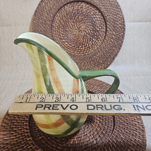 MCM Vintage Metlox Vernonware TAM O' SHANTER Plaid Gingham Glaze Pitcher Jug - Picture 9 of 13